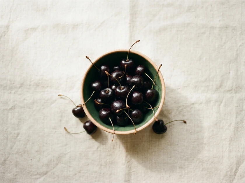 Ripe cherries on the branch